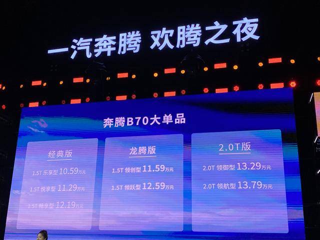 奔騰B70龍騰版上市,市場太卷,制勝關鍵點在哪里?