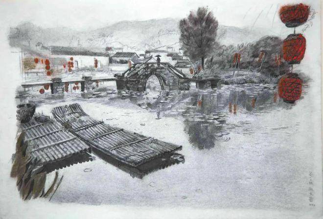 筆尖下的徽州|央美實驗學校高一年級研學寫生作品展
