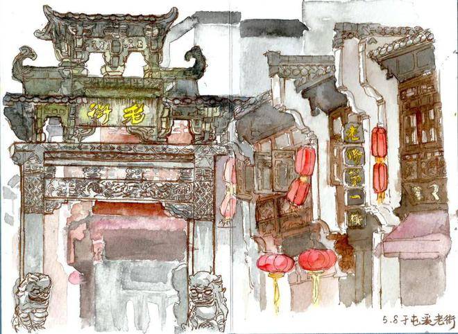 筆尖下的徽州|央美實驗學校高一年級研學寫生作品展