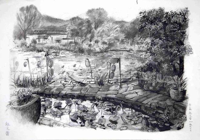 筆尖下的徽州|央美實驗學校高一年級研學寫生作品展