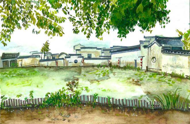 筆尖下的徽州|央美實驗學校高一年級研學寫生作品展