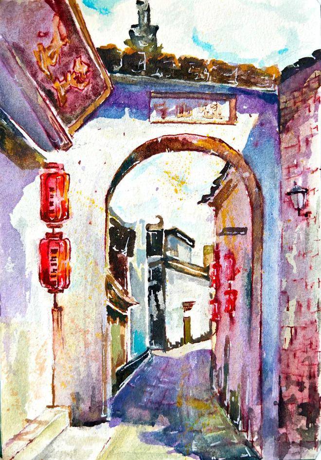 筆尖下的徽州|央美實驗學校高一年級研學寫生作品展