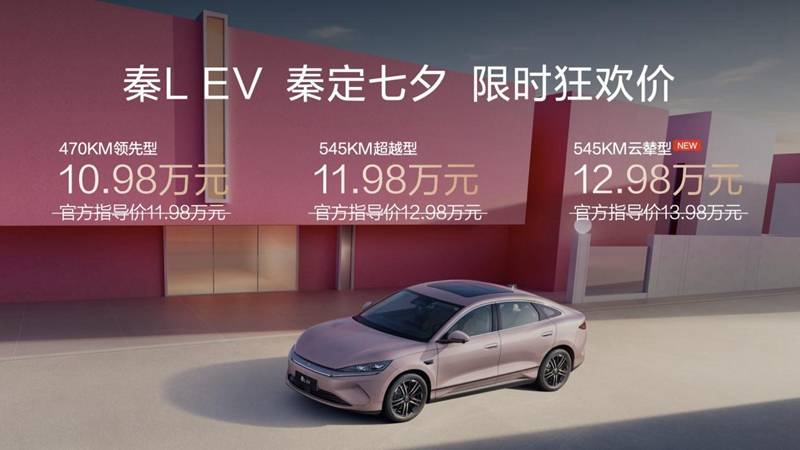 秦L EV七夕驚爆價10.98萬元起 同時上新云輦型
