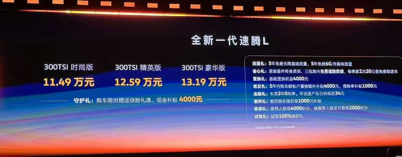 11.49萬起就能買A+級轎車標桿?全面升級的全新一代速騰L適合你嗎